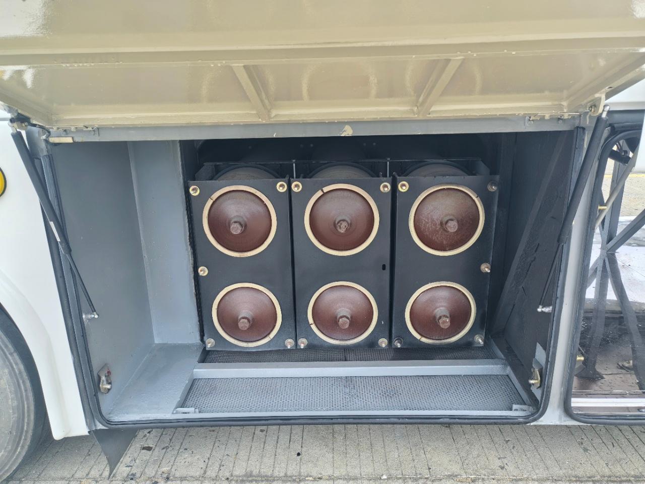 CNG gas tank compartment of the 6102 bus