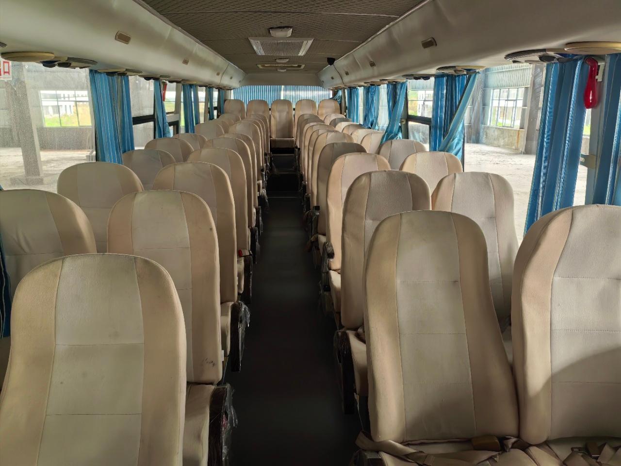 46-seat coach passenger cabin viewed from the front