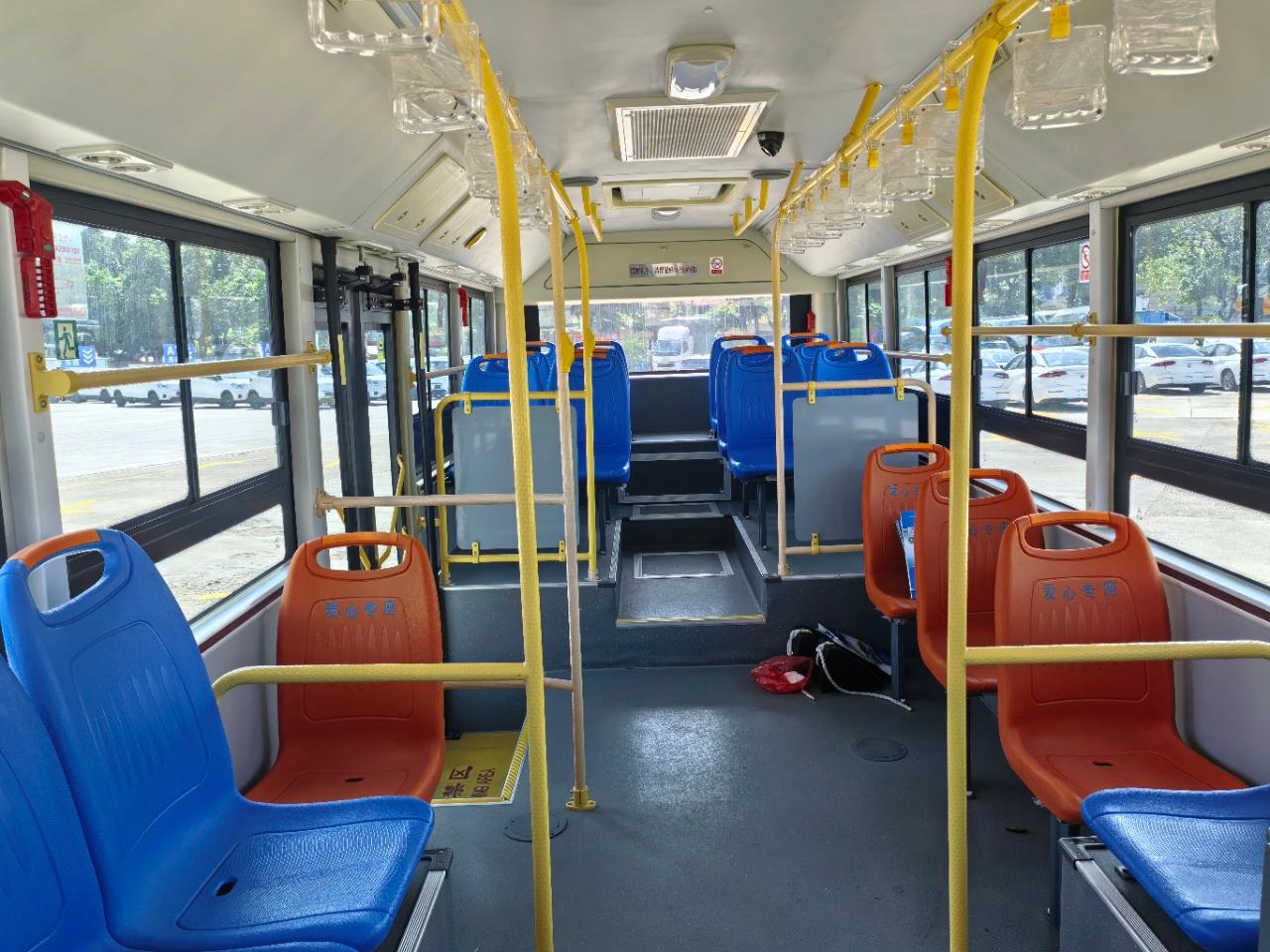 Passenger cabin of an 8 metre electric city bus
